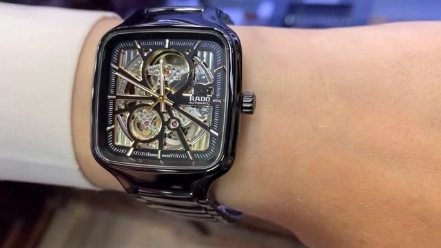 Часы наручные унисекс Rado True Square Automatic Open Heart R27086162 (alt. ref. 01.734.6086.3.016)