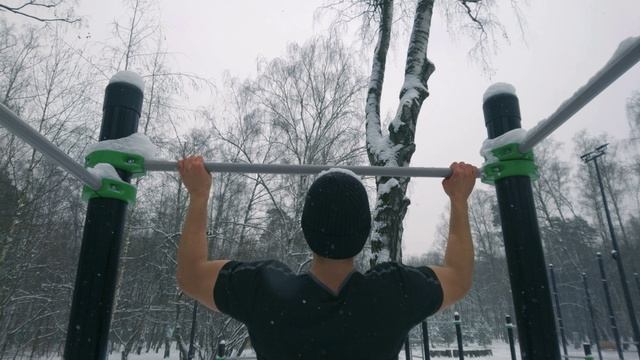 Workout motivation | Тренировка зимой в снегопад