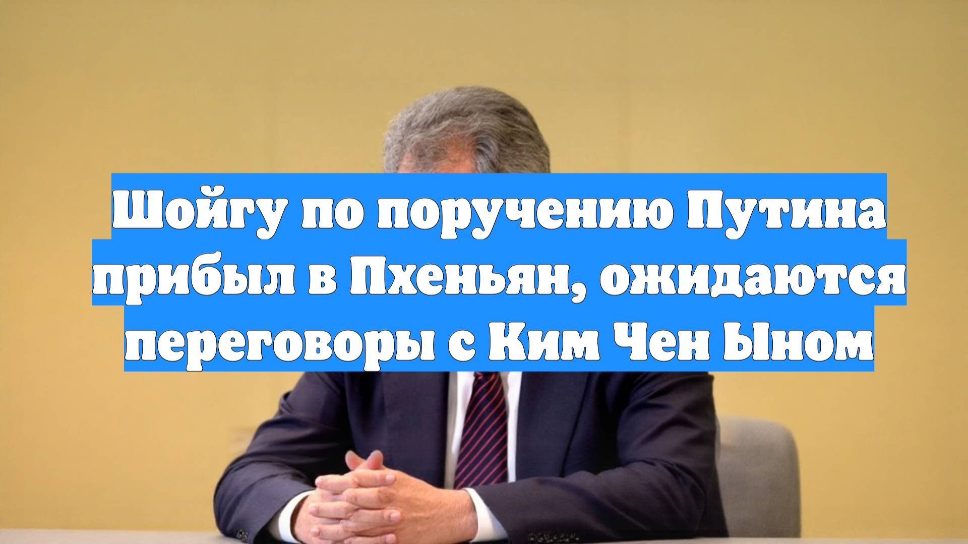 Шойгу по поручению Путина прибыл в Пхеньян, ожидаются переговоры с Ким Чен Ыном