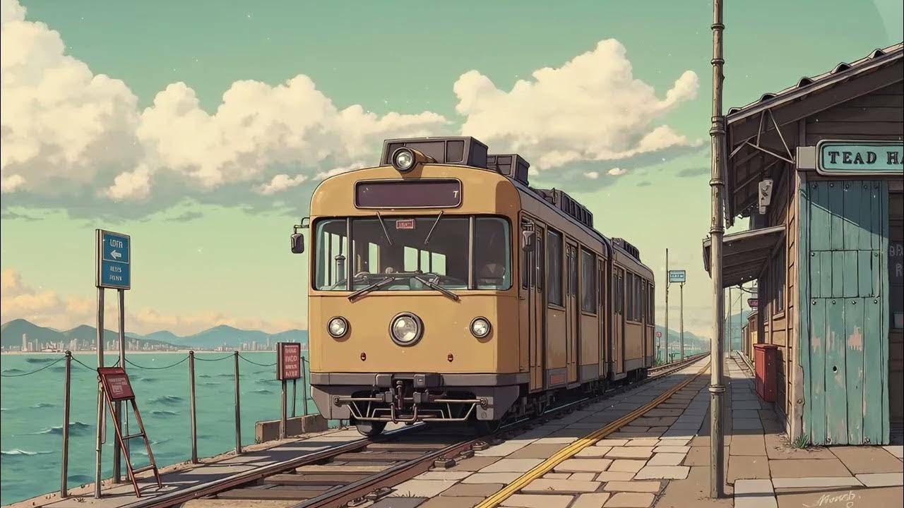 ocean view a peaceful train ride with a sea breeze   a playlist for serene coastal reflections