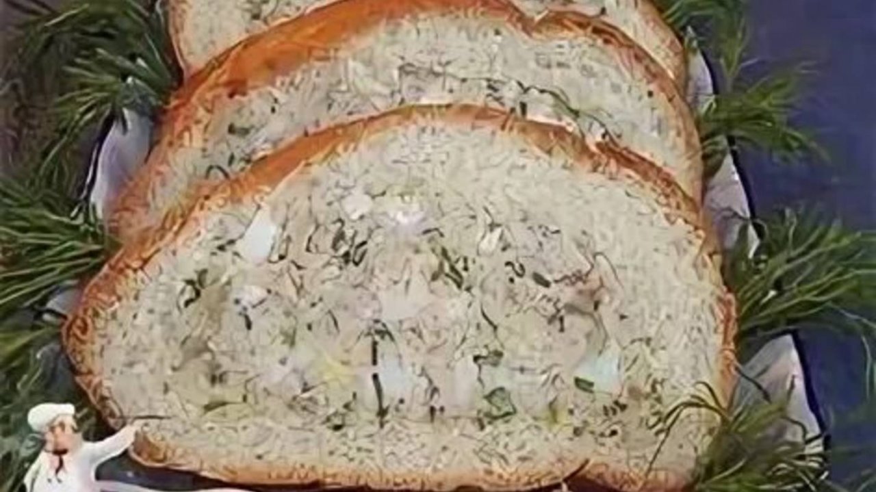 Фаршированный батон "Закусочный" или "ленивые пирожки из батона. Очень вкусно получается!