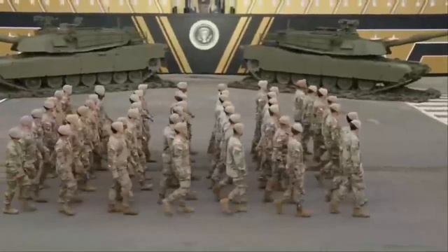 Парад посвященный 250-летию ВС США в Вашингтоне.