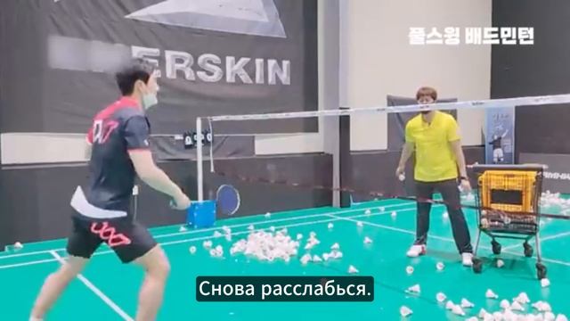 (RuSub) Бадминтон. Смэш. Смэш как толчок