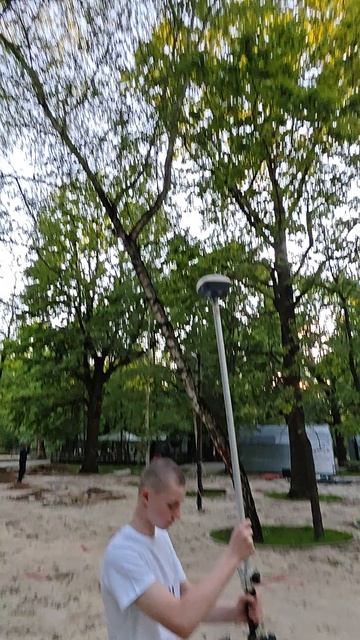 Делаем разбивку под детскую площадку в парке толстого в Химках