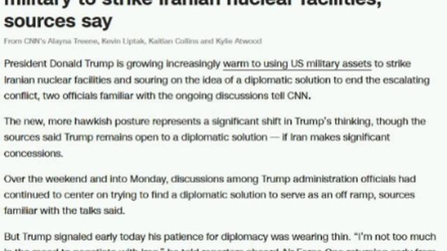🇺🇸⚔🇮🇷Трамп начал совещание Совета нацбезопасности, он склоняется к использованию армии для нанес
