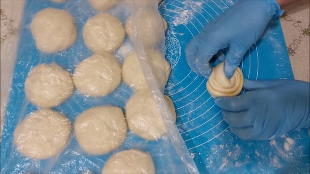 БУЛОЧКИ С ДРОЖЖЕВОГО СЛОИСТОГО ТЕСТА С ПОВИДЛОМ😋👍🔥
