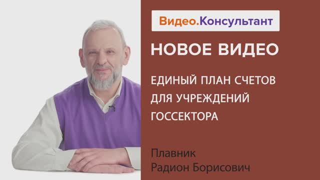 Видеоанонс лекции Р.Б. Плавника "Единый план счетов для учреждений госсектора"