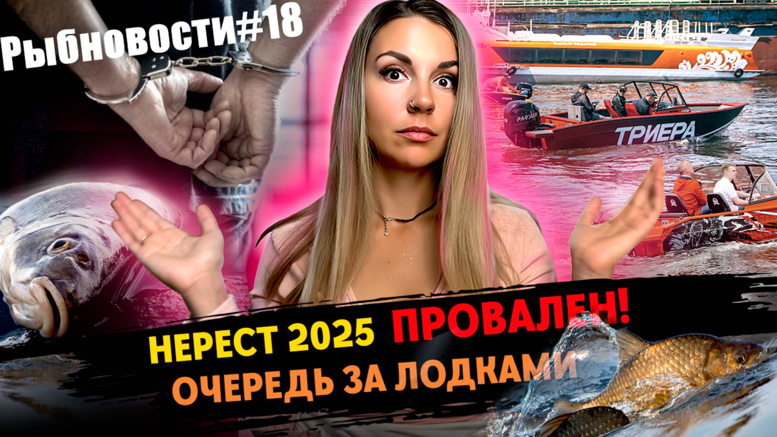 РЫБНОВОСТИ №18 КТО ВИНОВАТ В ПРОВАЛЬНОМ НЕРЕСТЕ?! ДЕНЕГ НЕТ, А НА ЛОДКИ ОЧЕРЕДЬ...