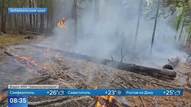 Первый канал_В Бурятии не прекращается борьба с лесными пожарами (17.06.2025)