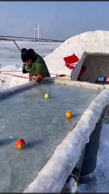 Северный игрок на бильярде