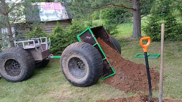 Самосвальный прицеп для квадроцикла , болотохода , минитрактора.
