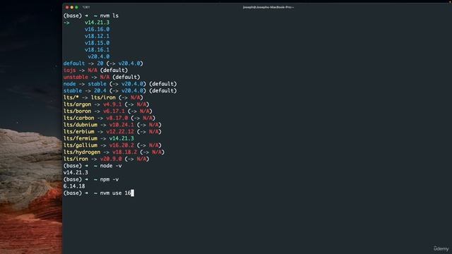 1. Introduction. 6. Learning NVM Node.js Versions