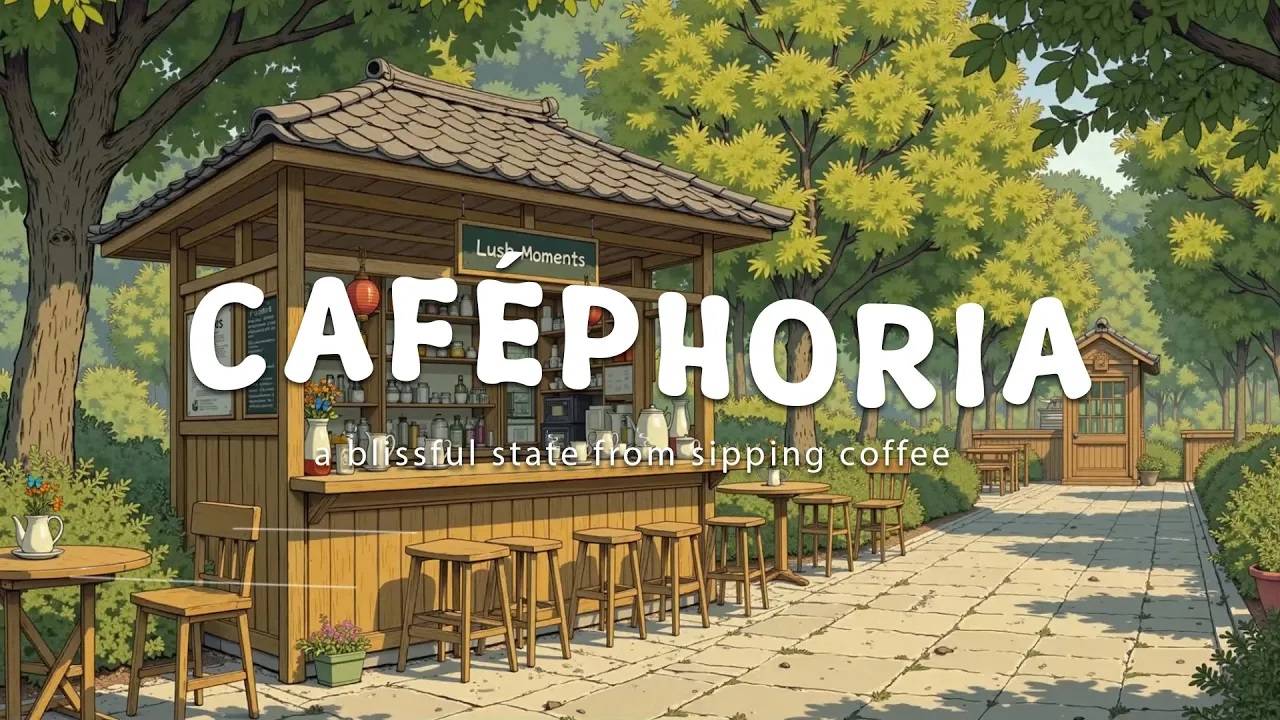 caféphoria a blissful state from sipping coffee with soft piano in the morning ☕