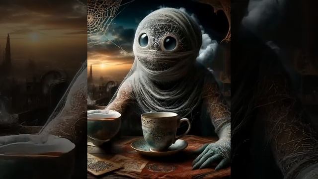 A cup of coffee #art#aiart#animation#digitalart#horror#scary#creepy#surreal#neuroart#virtualart