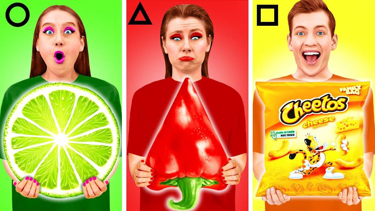 Геометрический Челлендж с Едой   Вкусные Кухонные Лайфхаки