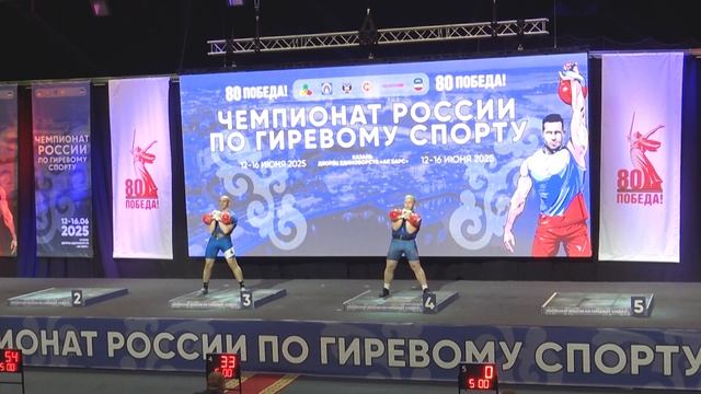 Чемпионат России толчок гирь до 95 кг Б
