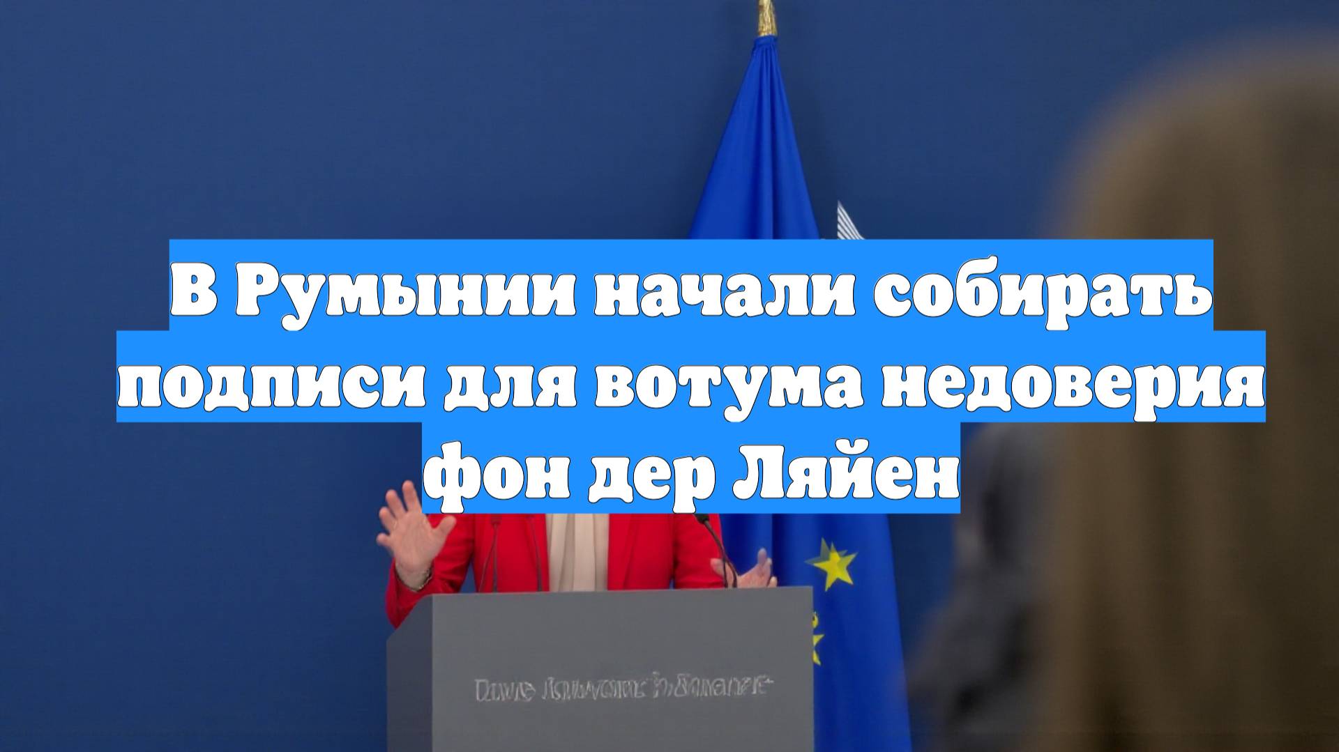 В Румынии начали собирать подписи для вотума недоверия фон дер Ляйен