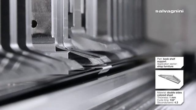 SALVAGNINI. P2lean. Гибка первой детали-книжная полка.