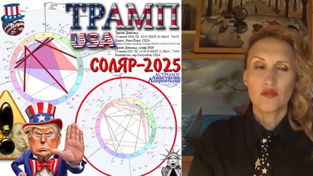 Астролог Анастасия Лаврентьева: Трамп - соляр и действия на 2025, РША и 3-я Мировая война
