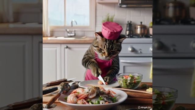 Без задания, просто видео по промпту)). Professional_Mode_1x1_An_anthropomorphic_Abyssinian_ca