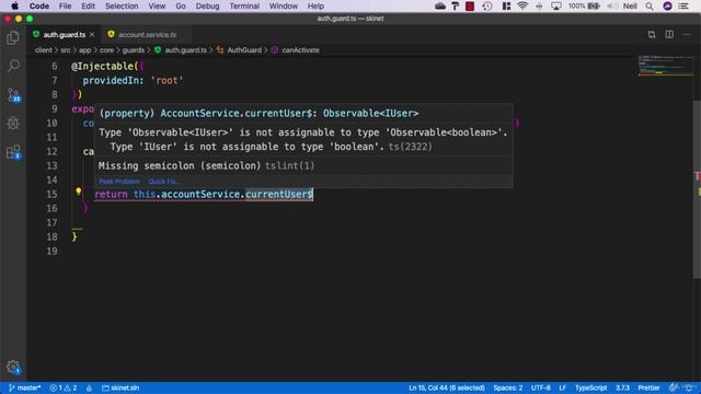 205 Creating an auth guard