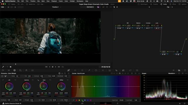 Create This Super Deep Green Cinematic Look - Davinci Resolve 20 Color Grading Tutorial