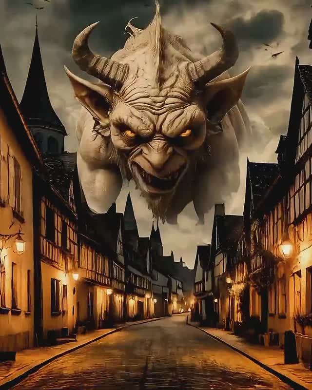 Monster Street #aiart#art#horror#scary#creepy#digitalart#animation#neuroart#virtualart#surreal