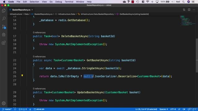 139 Implementing the basket repository