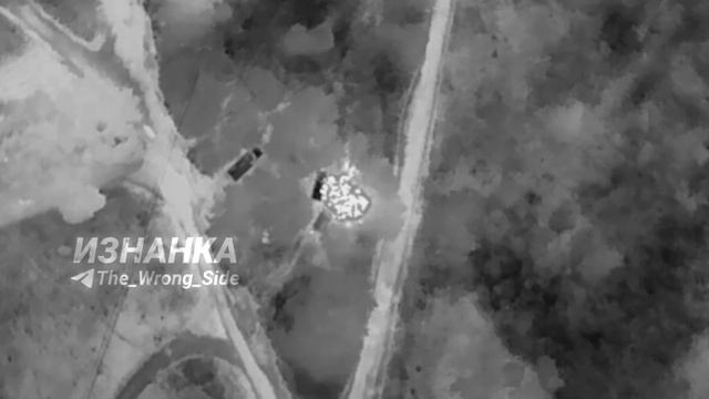 ❌Уничтожение ударным дроном ВС РФ АТ ВСУ с возгоранием в районе н.п. Покровское в Днепр-ой обл-ти…