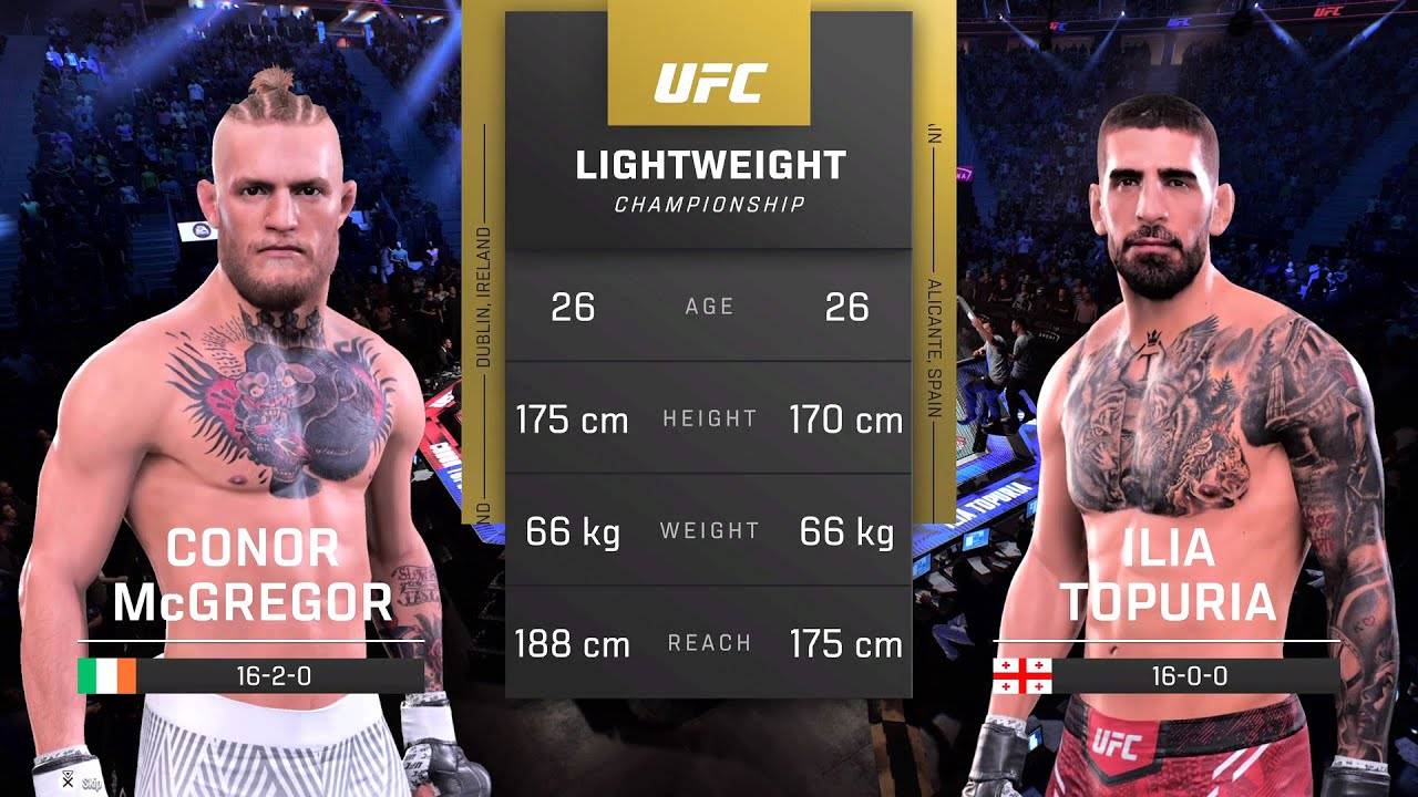 Конор Макгрегор против Илии Топурии Полный бой - UFC 5