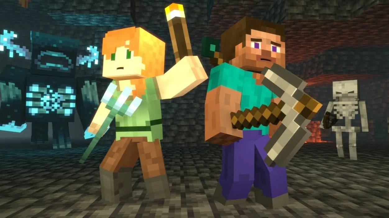 2) КАПАЕМСЯ В ШАХТЕ С СЕСТРОЙ! НАШЛИ 20 АЛМАЗОВ!►MINECRAFT