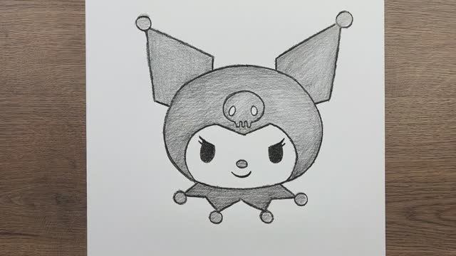 Как нарисовать Куроми карандашом, простое пошаговое руководство по рисованию для начинающих