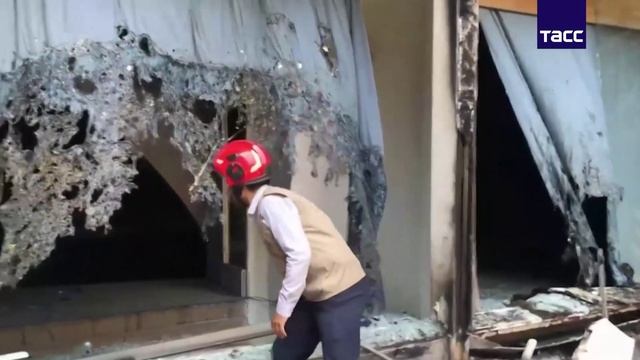 Иранское государственное телевидение IRIB показало свою сгоревшую штаб-квартиру