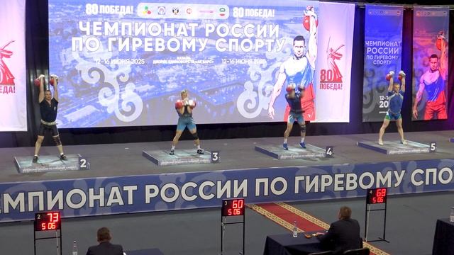 Чемпионат России до 73 кг толчок гирь Рассадин Бобров