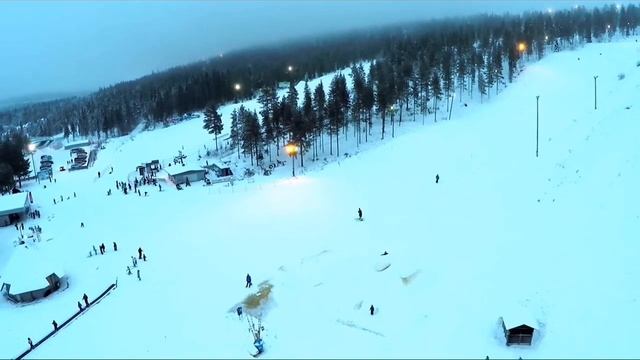 Снято с квадрокоптера видео