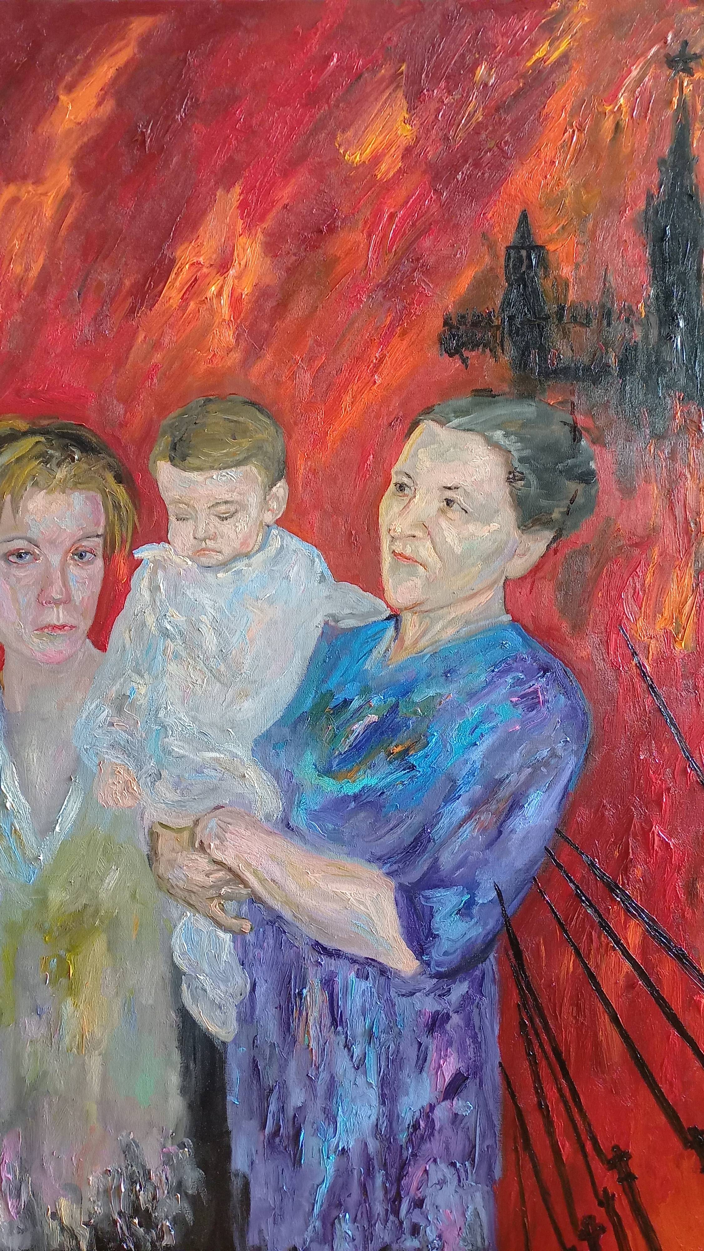 Мать, дочь, внучка. Mother, daughter, granddaughter. #art  #painting #mother #painting #daughter