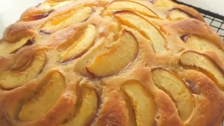 МАННИК с персиками...🥧🍑😋    Рецепт в описании ✍️
