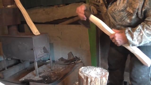 Топорище , изготовление , насадка топора этап 2