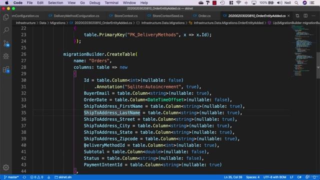 213 Creating the order migration