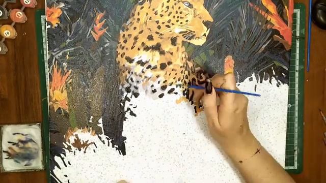 Картина с леопардом. Paintingsnum