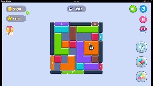 Block Jam или Color Block Jam прохождение Уровни 96, 97, 98, 99, 100, 101, 102, 103, 104, 105
