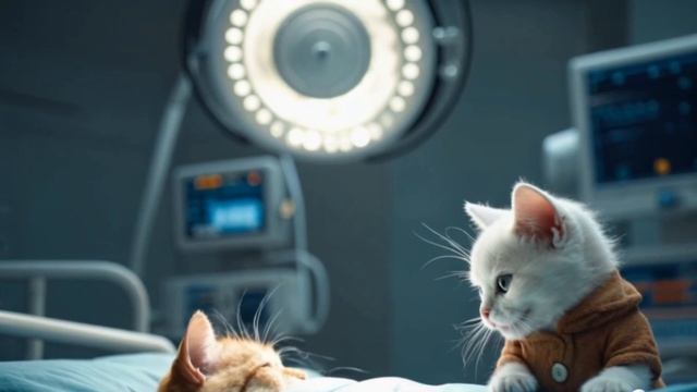 Котёнок один дома.