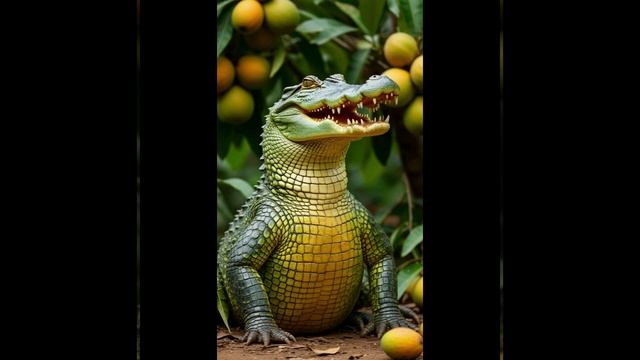 coccodrillo mango questo fenomeno appare solo nel giardino di mango appare lì