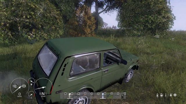 DayZ  Баг На ниве. Приехал, но еду на месте -1 колесо. (после телепорт в забор) Не заглушить.