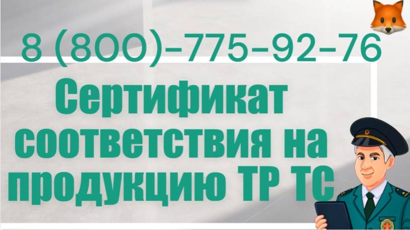 Сертификат соответствия продукции ТР ТС под ключ