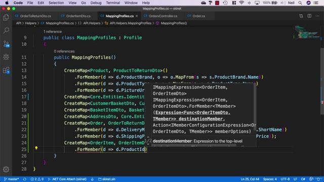 227 AutoMapper config for orders