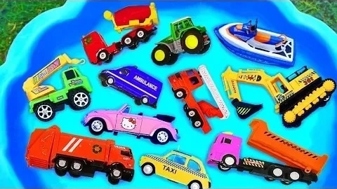 Обзор игрушек и изучение названий и звуков строительных машин