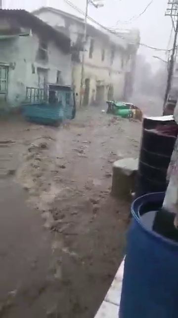 Ливневый паводок в Ботаде (Гуджарат, Индия, 16.06.2025).