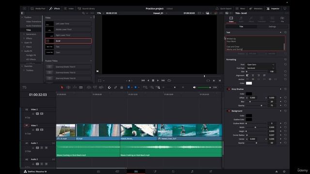 28 - Adding Rolling Credits in Edit Page