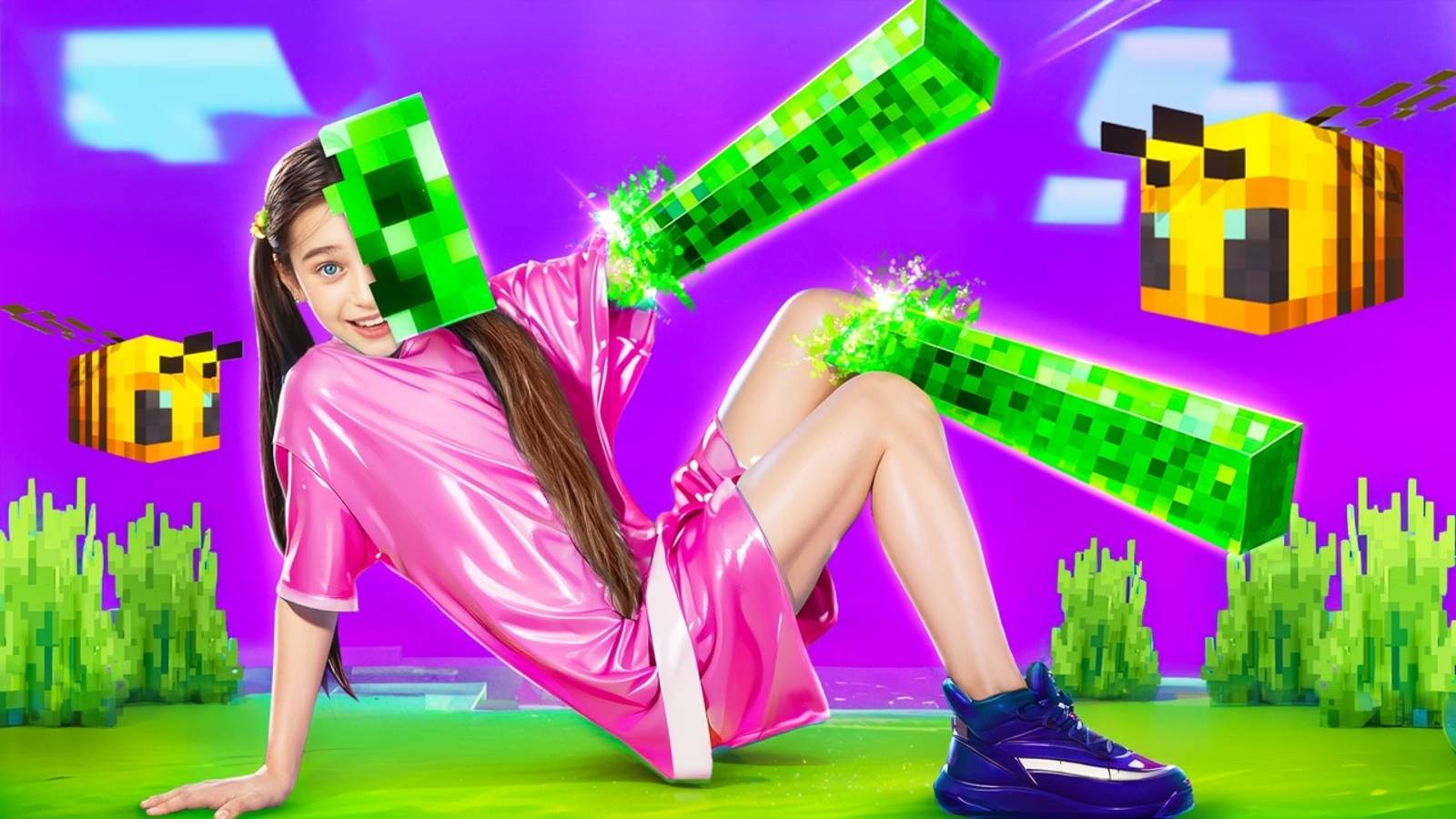 Меня удочерила семья из MINECRAFT?! Жизнь в кубическом мире ⛏️ Крутые родительские лайфхаки